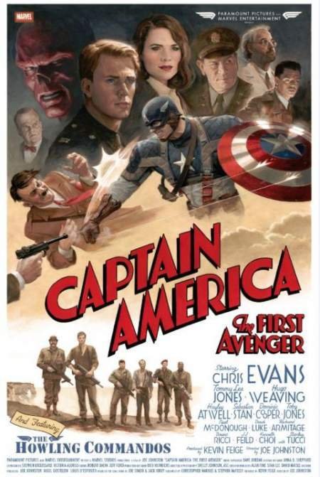 Cartel retro de Capitán América Cartel retro de Capitán América